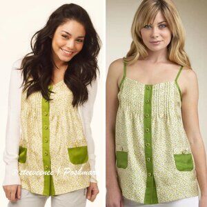 Juicy Couture Green Beano Soft Woven Silk Tank ASO Gabriella Montez